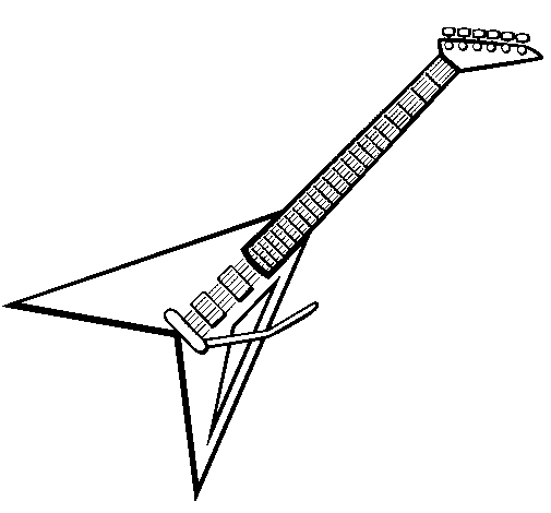 Desenho Guitarra elétrica II pintado por LIVIA