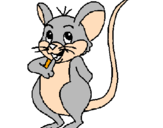 Desenho Rato pintado por jean