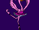 Desenho Avestruz em ballet pintado por Lohanny 2665 Araújo 2
