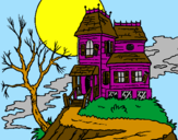 Desenho Casa encantada pintado por lala