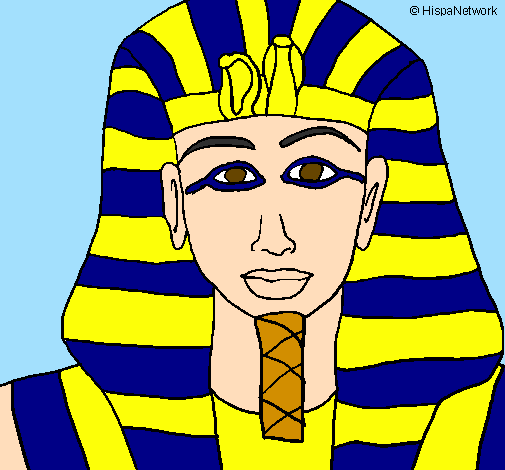 Desenho Tutankamon pintado por Gustavo