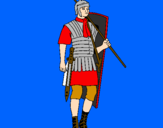 Desenho Soldado romano pintado por Soldado Romano