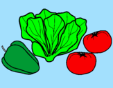 Desenho Verduras pintado por Karine