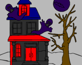 Desenho Casa do terror pintado por henrique