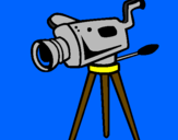 Desenho Câmera de cinema pintado por gabi
