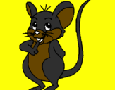 Desenho Rato pintado por ariely