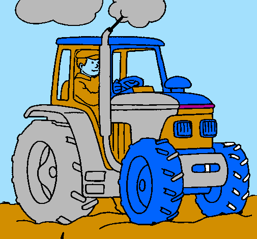 Desenho Tractor em funcionamento pintado por kauan