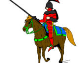 Desenho Jóquei a cavalo pintado por Soldado Romano