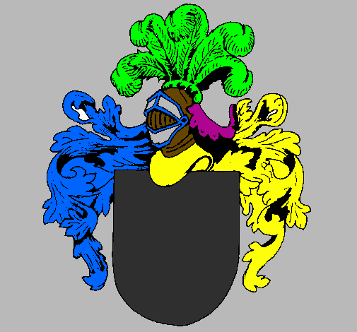 Desenho Escudo de armas e capacete pintado por Soldado Romano