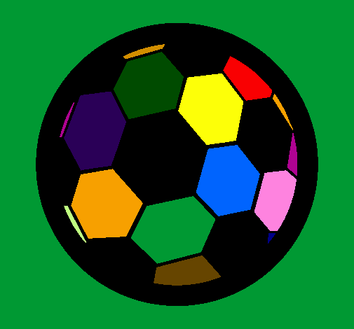 Desenho Bola de futebol III pintado por Bruno Andrade