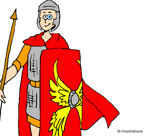 Desenho Soldado romano II pintado por soldado romano