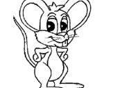 Desenho Rato pintado por Raquel
