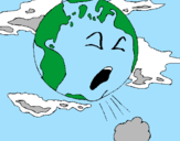 Desenho Terra doente pintado por Gustavo 11