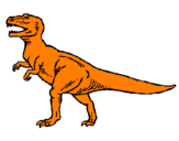 Desenho Tiranossaurus Rex pintado por Hermano Matheus
