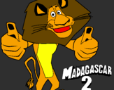 Desenho Madagascar 2 Alex pintado por gustavo farias dantas kkk