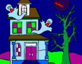Desenho Casa do terror pintado por SOLENE26