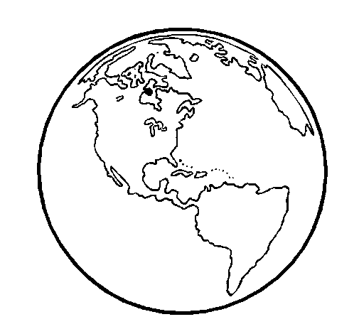Desenho Planeta terra pintado por anónimo