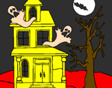 Desenho Casa do terror pintado por THIAGO AUGUSTO