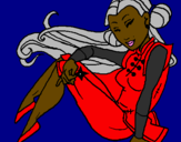 Desenho Princesa ninja pintado por cristina