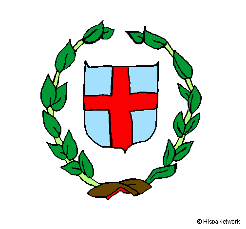 Desenho Escudo grego pintado por Lívia