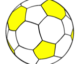 Desenho Bola de futebol II pintado por bola vermelha