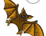 Desenho Morcego cão pintado por dino