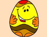 Desenho Ovo de páscoa feliz pintado por eduarda