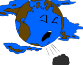 Desenho Terra doente pintado por KEKA