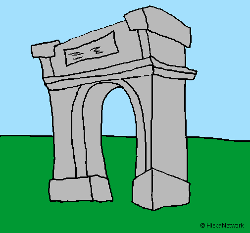 Desenho Arco do triunfo pintado por Lívia