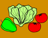 Desenho Verduras pintado por Bela e a Fera :)