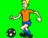 Desenho Jogador de futebol pintado por pedro