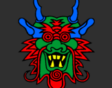 Desenho Cara de dragão pintado por luiz  antonio