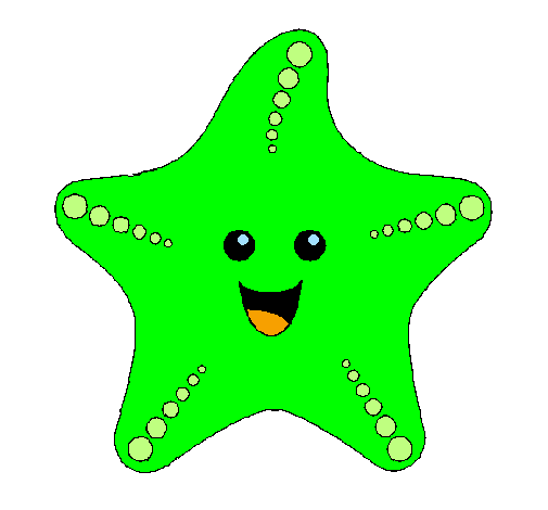 Desenho Estrela do mar pintado por Davi
