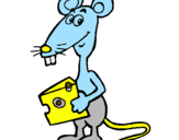 Desenho Rata 2 pintado por ratinho azul
