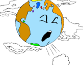 Desenho Terra doente pintado por TERRA