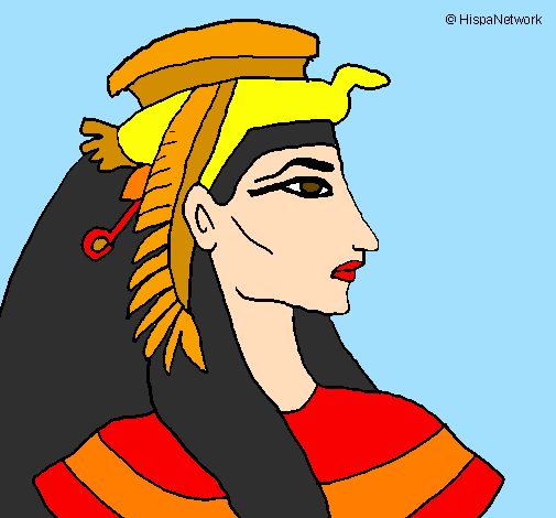 Desenho Faraó pintado por Lívia