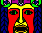 Desenho Máscara Maia pintado por isjo13233333333