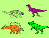 Desenho Dinossauros de terra pintado por jun