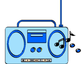 Desenho Radio cassette 2 pintado por nayara alves