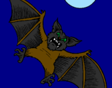 Desenho Morcego cão pintado por vic