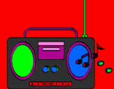 Desenho Radio cassette 2 pintado por Thiago