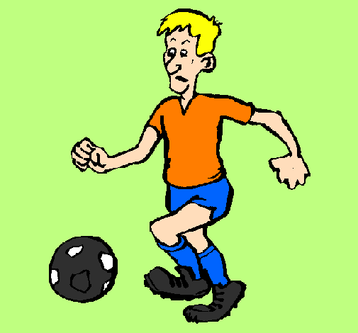 Desenho Jogador de futebol pintado por c. ronaldo