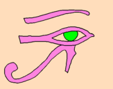 Desenho Olho de hórus pintado por sakura 