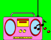 Desenho Radio cassette 2 pintado por guilherme