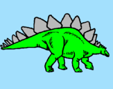 Desenho Stegossaurus pintado por samuel