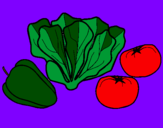 Desenho Verduras pintado por Carol