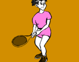 Desenho Rapariga tenista pintado por duda