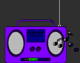 Desenho Radio cassette 2 pintado por gabriela25