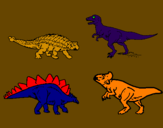 Desenho Dinossauros de terra pintado por rex