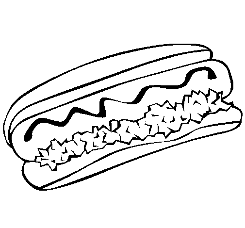 Desenho Cachorro quente pintado por juju